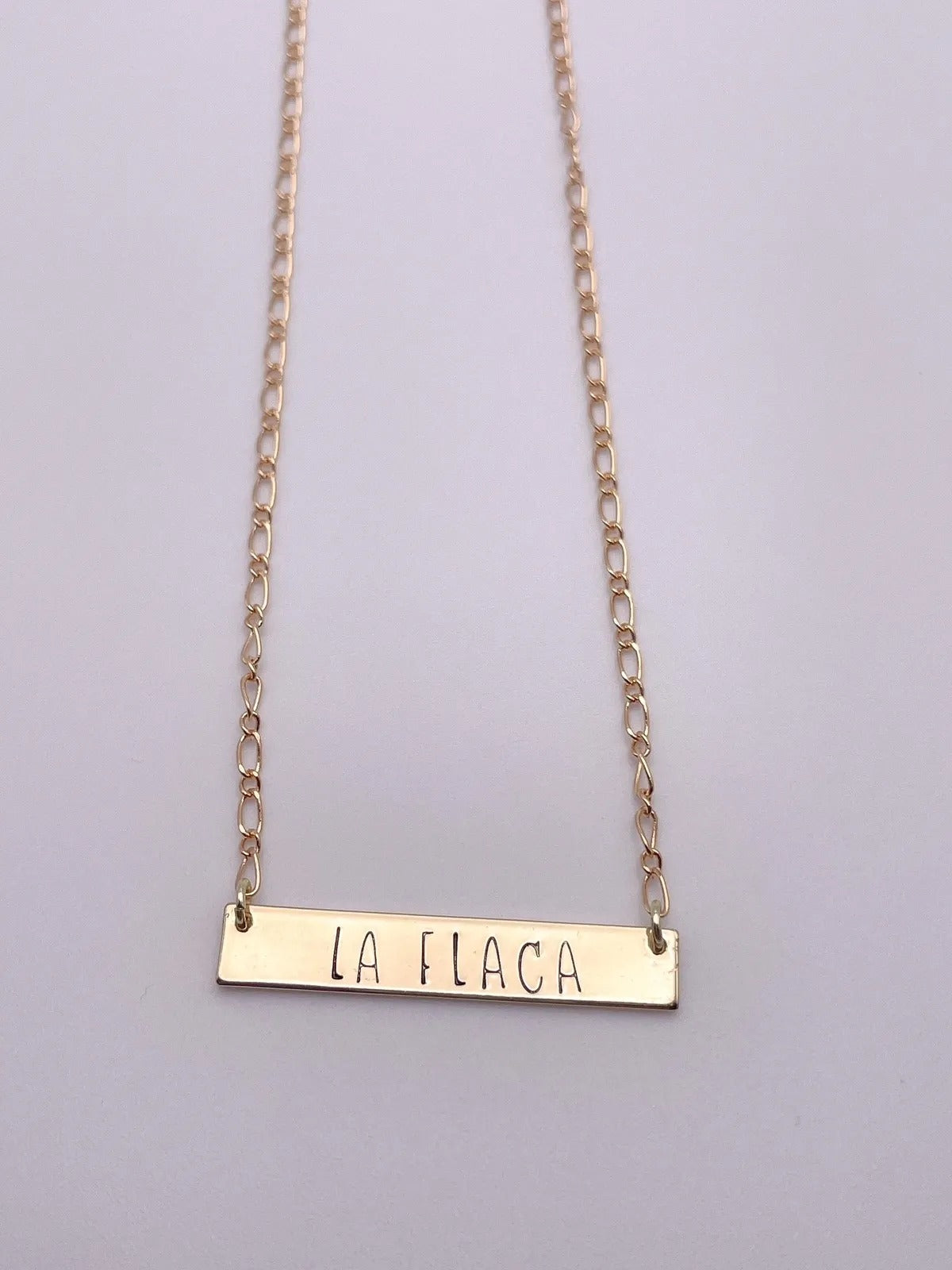 La Flaca Name Bar Necklace