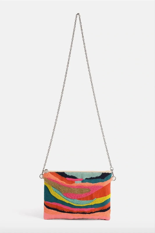 Daphne Embellished Neon Clutch