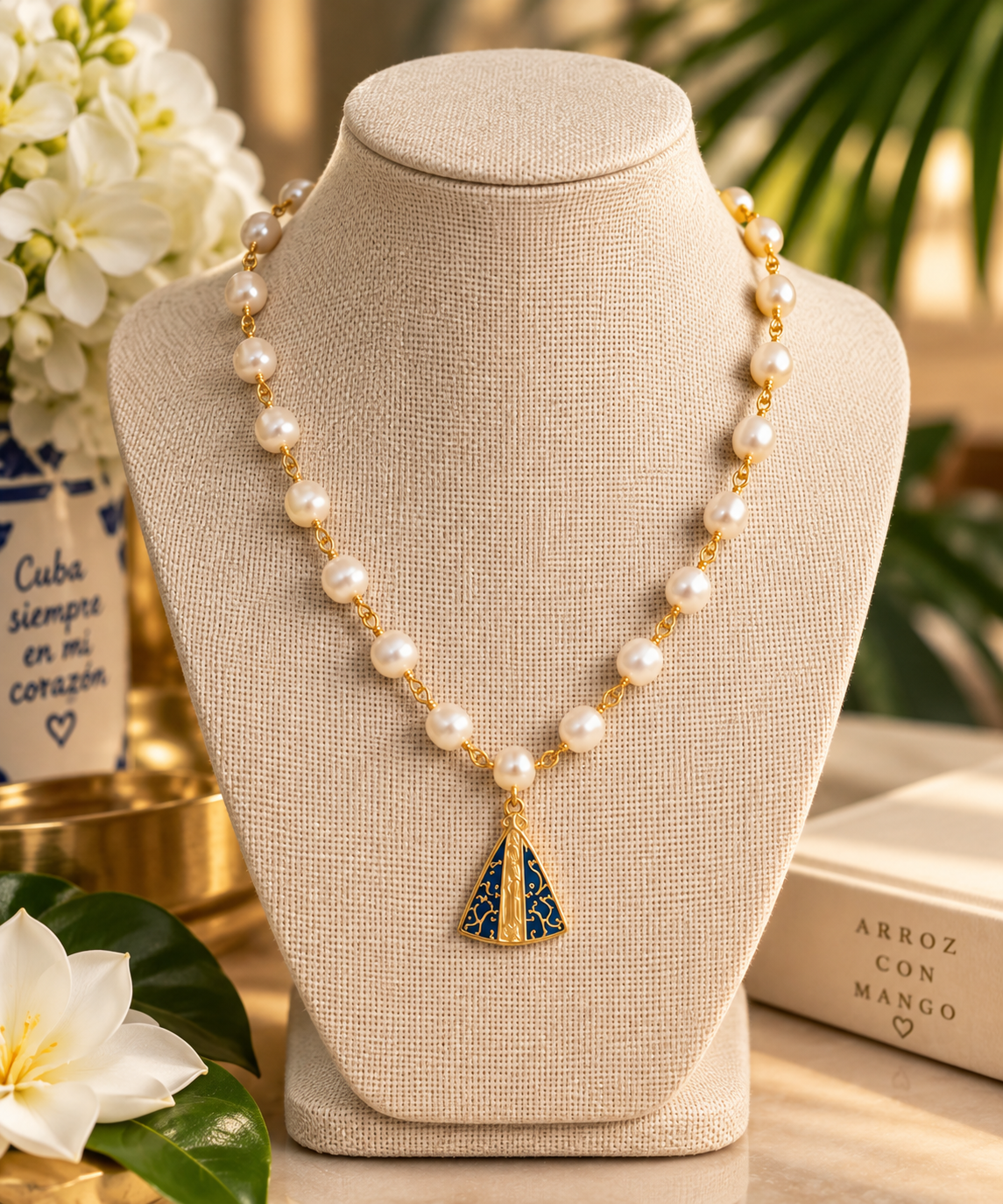 La Caridad del Cobre Pearl Necklace