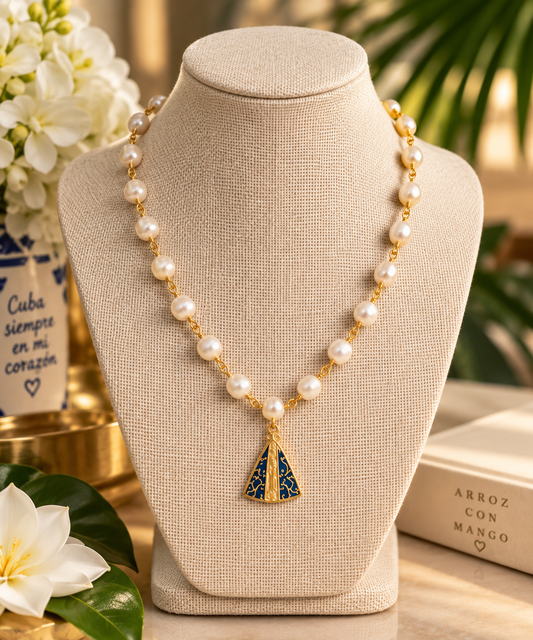 La Caridad del Cobre Pearl Necklace