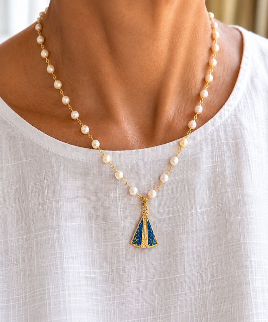 La Caridad del Cobre Pearl Necklace