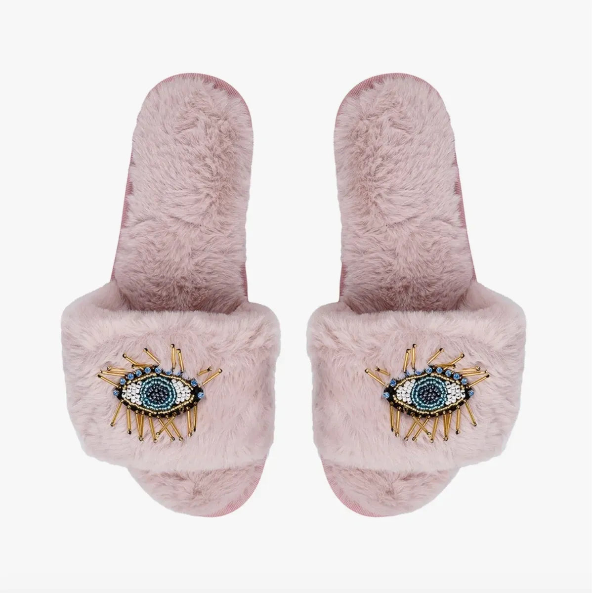 Beaded Evil Eye Slippers