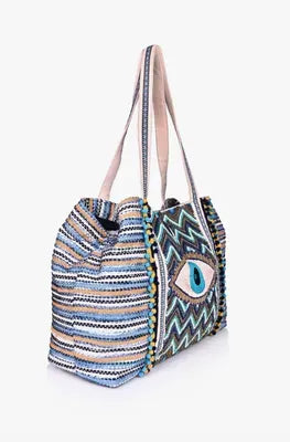 Blue Evil Eye Tote