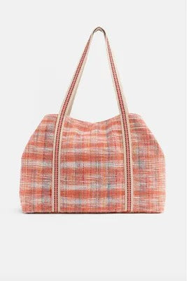 Copper Tan Evil Eye Embellished Tote