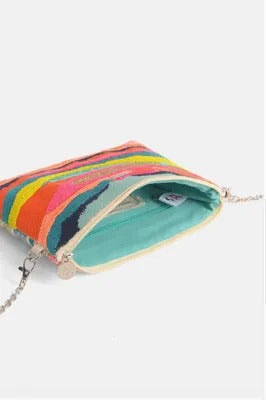 Daphne Embellished Neon Clutch