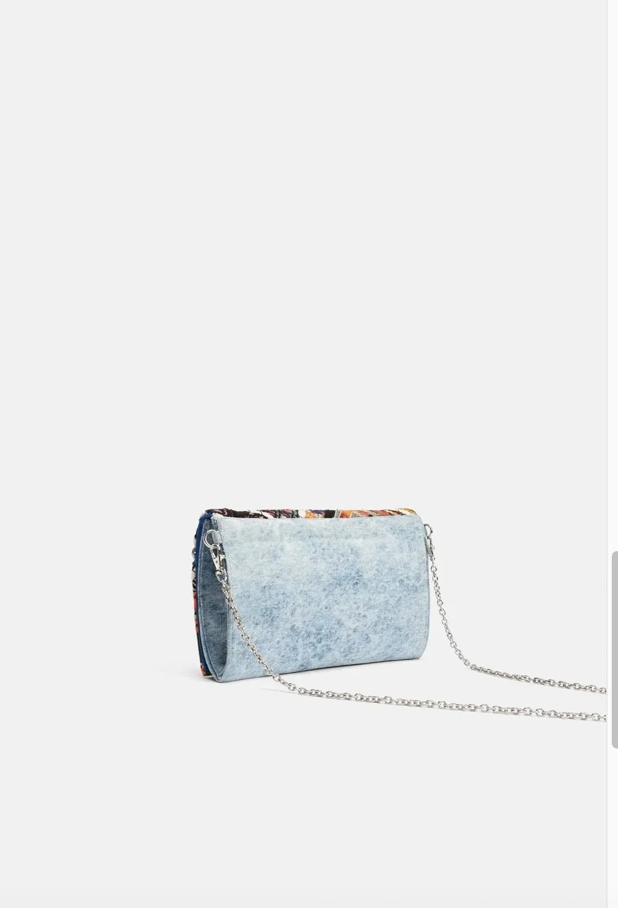 Watch Over Me Evil Eye Denim Clutch